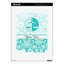 Teal Justice Scales iPad 3 Decals