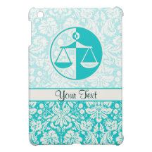 Teal Justice Scales iPad Mini Cover