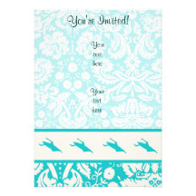 Teal Kayaking Personalized Invitation