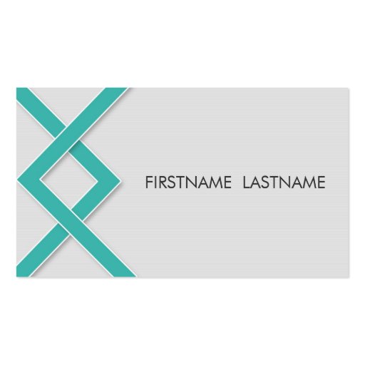 Teal Knot Personal Networking Business Cards (front side)