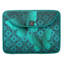 Teal Lace Butterfly Dreams 15' Macbook Sleeve Sleeves For MacBooks