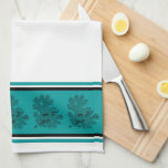 Teal Leaves Kitchen Towel kitchen towels