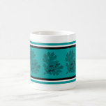 Teal Leaves Mug mugs