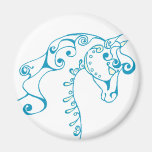 Teal Line Equine Magnet