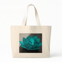 Teal Lotus Tote Bag