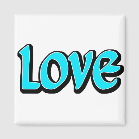 Teal Love Fridge Magnets