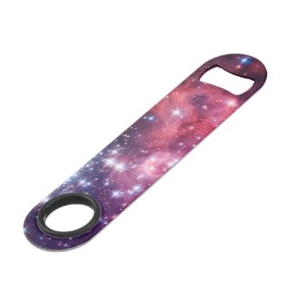 Teal Magenta Ombre Stars Speed Bottle Opener