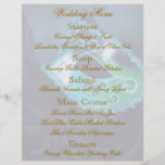 Teal Masquerade Ball Wedding Menu Flyer