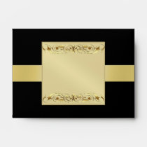 Teal Masquerade Midsize Venetian Wedding Envelope