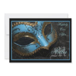 Teal Masquerade Renaissance Wedding Invitation