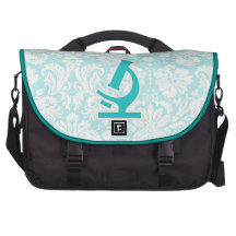 Teal Microscope; Cute Laptop Computer Bag