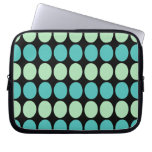 Teal & Mint Dots Pattern Designer Laptop Sleeve