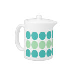 Teal & Mint Dots Pattern Designer Teapot
