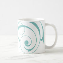 Teal Modern Swirl Mug