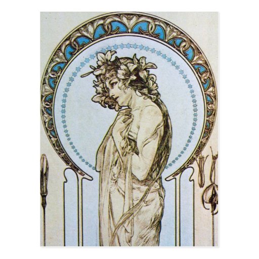 Teal Moon Goddess Post Card