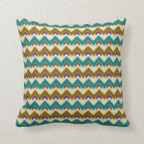 Teal Native Tribal Chevron Pattern (S) Pillow at Zazzle