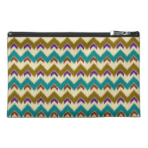 Teal Native Tribal Chevron Pattern Travel Makeup Travel  Accessories Bag at Zazzle