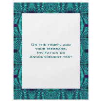 Teal Navy Abstract Personalized Flyer