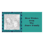 Teal Navy Abstract photo cards