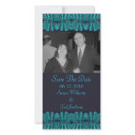 Teal Navy Abstract photo cards