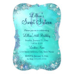 Teal Ocean Jewel Sweet 16 Birthday Invite