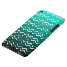Teal Ombre Chevron iPod Touch Cover