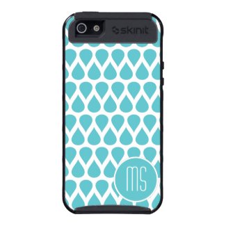 Teal Pattern Monogram iPhone 5 Cover