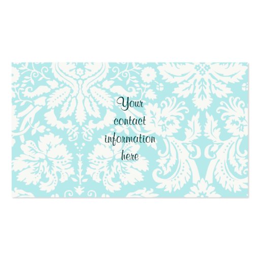 Teal Paw Print Business Card Template (back side)