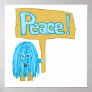 Teal Peace Posters