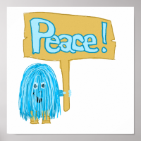 Teal Peace Posters
