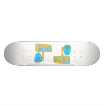 Teal Peace Skateboard Decks