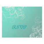 Teal/Pearl swirls RSVPs require 5x7 invitations
