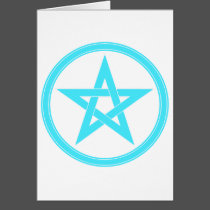 Teal Pentacle - Pentagram cards