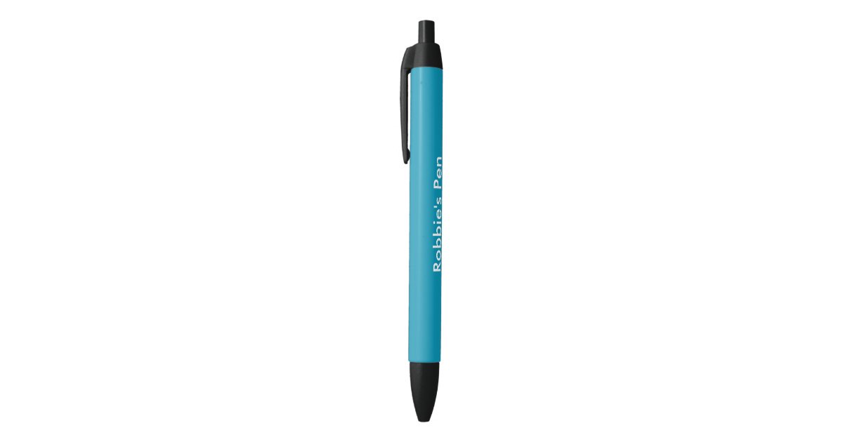 Teal Personalized Black Ink Pen Zazzle