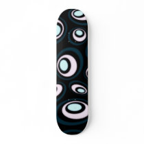 Teal & Pink Offset Retro Ovals skateboards by JaZilla Teal & Pink Offset Retro Ovals skateboards