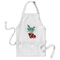 Teal Pixie & Mushrooms 3D Apron