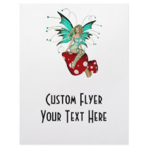 Teal Pixie & Mushrooms 3D Personalized Flyer