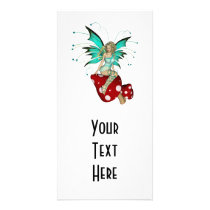 Teal Pixie & Mushrooms 3D Photo Cards