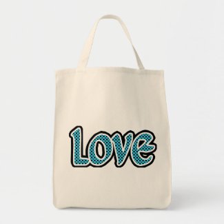 Teal Polkadot Love bag