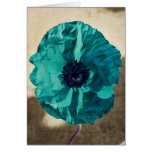 Teal Poppy Card
