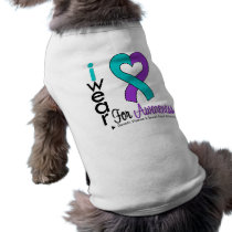Teal & Purple Heart Ribbon Domestic Violence Pet Clothing