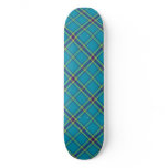 Teal/Purple/Lime Tartan Plaid Skateboard