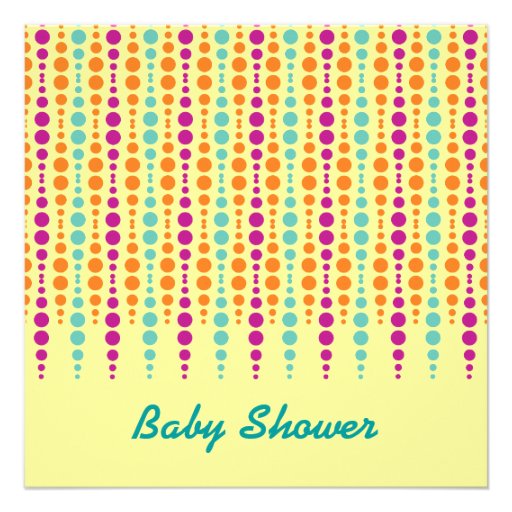 Teal & Purple Umbrella Baby Shower Invitation
