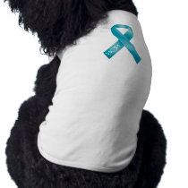 Teal Ribbon pet clothing