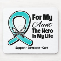 Teal Ribbon For My Hero My Aunt Mouse Pad