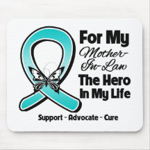 Teal Ribbon For My Hero My Mother-in-Law Mouse Pad