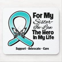 Teal Ribbon For My Hero My Sister-in-Law Mouse Pad
