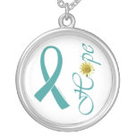 Teal Ribbon Hope Necklace