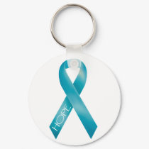 Teal Ribbon keychains