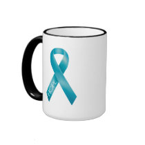 Teal Ribbon mugs